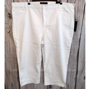 NYDJ | White Rhinestone Accent Capri/Cropped Jeans Lift/Tuck Slimming 24W